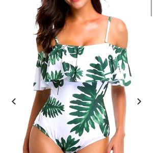 NWT One Piece Palm Bathing Suit